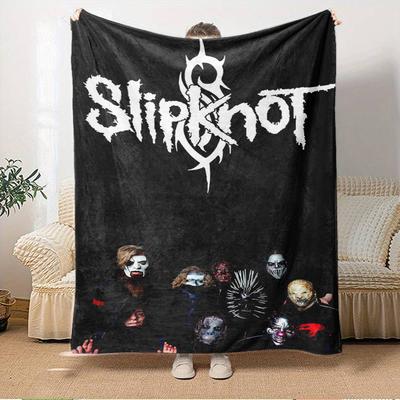 1 шт. Slipknot, Хэви-метал, Маски Фланелевое одеяло Легкое Мягкое для Всех Сезонов, Идеально для Дивана, Офиса, Кровати, Путешествий, Кемпинга Плед65