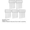 5 Pcs Animal Barrier Fence No Dig Iron Garden Fence Rustproof Metal Fences Border for Rabbits And Dogs Ground Defense Outdoor Yard Patio Protection
