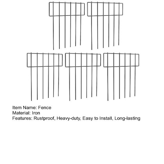 5 шт. Ограждение-барьер для животных, не требующее копания, железное садовое ограждение, металлические ограждения с защитой от ржавчины, бордюр для кроликов и собак, защита от проникновения в грунт, защита для улицы, двора, патио