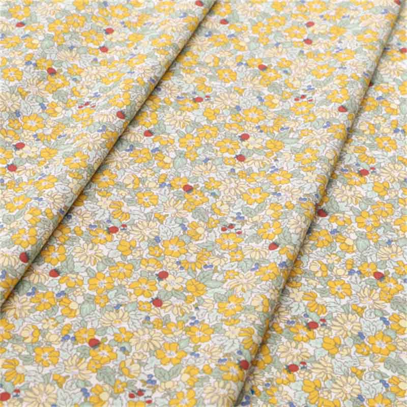 Fresh Printed Light and Thin Skin Friendly Handmade DIY Rich Colors Pure Cotton Floral Print Poplin Fabric Fabric Breathable