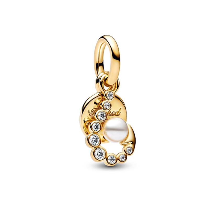 Sparking Gold Animal Heart Clip Charm Beads Dangle Fit Original Snake Bracelet Necklace Beads For Diy Jewelry Women Gift