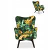Scandinavian Armchair Luna Print Winged Shell Family Furniture Monstera Tropic