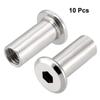 10Pcs M8x20mm Hex Socket Head Carbon Steel Lock Nut Joint Nut Post Sleeve Nut  Furniture