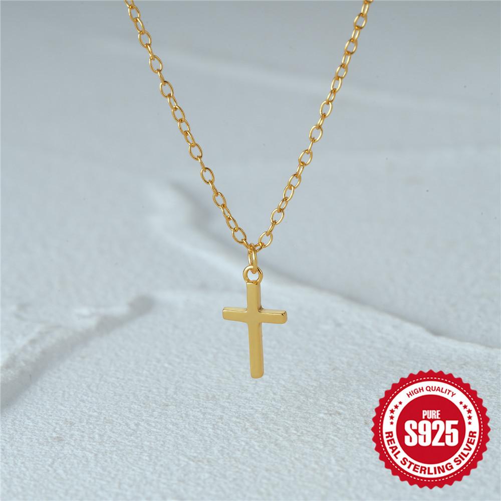 canner 925 пробы стерлингового серебра 1шт модный крест кулон ожерелье ювелирные изделия подарок для женщин повседневная одежда свадьба вечеринка помолвка день святого валентина