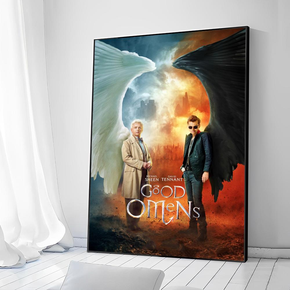 Телевизионные постеры-наклейки для сериала «Добрые предзнаменования» для показа фильмов, необычная настенная наклейка для украшения бара в гостиной, винтажная декоративная живопись