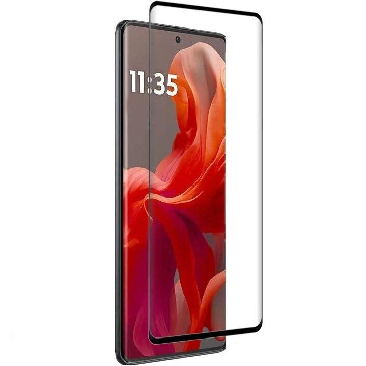 3D Tempered Glass for Motorola Moto G85, Black Frame