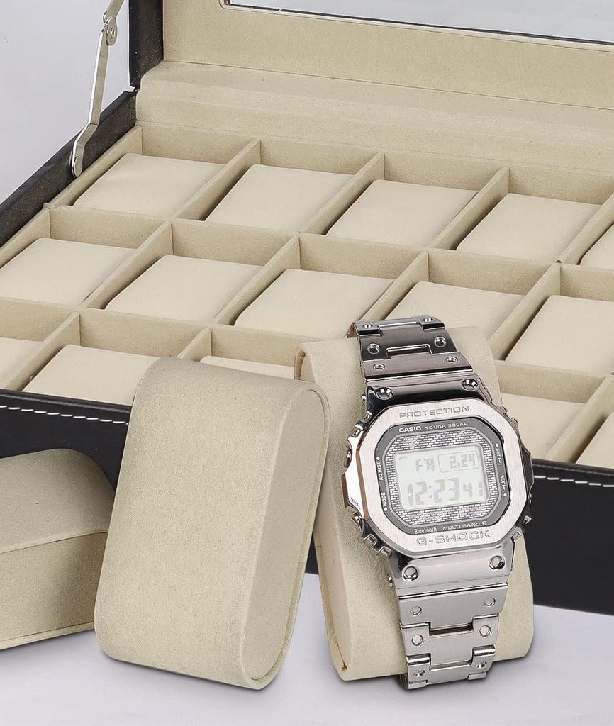 QuiExact Кейс для хранения часов с прозрачным окном для коллекции часов, часы и аксессуары, ПУ, Рождественский подарок, Окно, Коробка, Кейс, Хранение, Коробка, Хранение, Кожа,