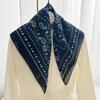Breathable Cotton Square Scarf Korean Small Scarves Elegant Cashew Nut Print Silk Scarf  Vacation