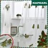 1 шт. вышитые рождественские елки прозрачный тюль прозрачные занавески на окна для гостиной домашний декор рождественский декор