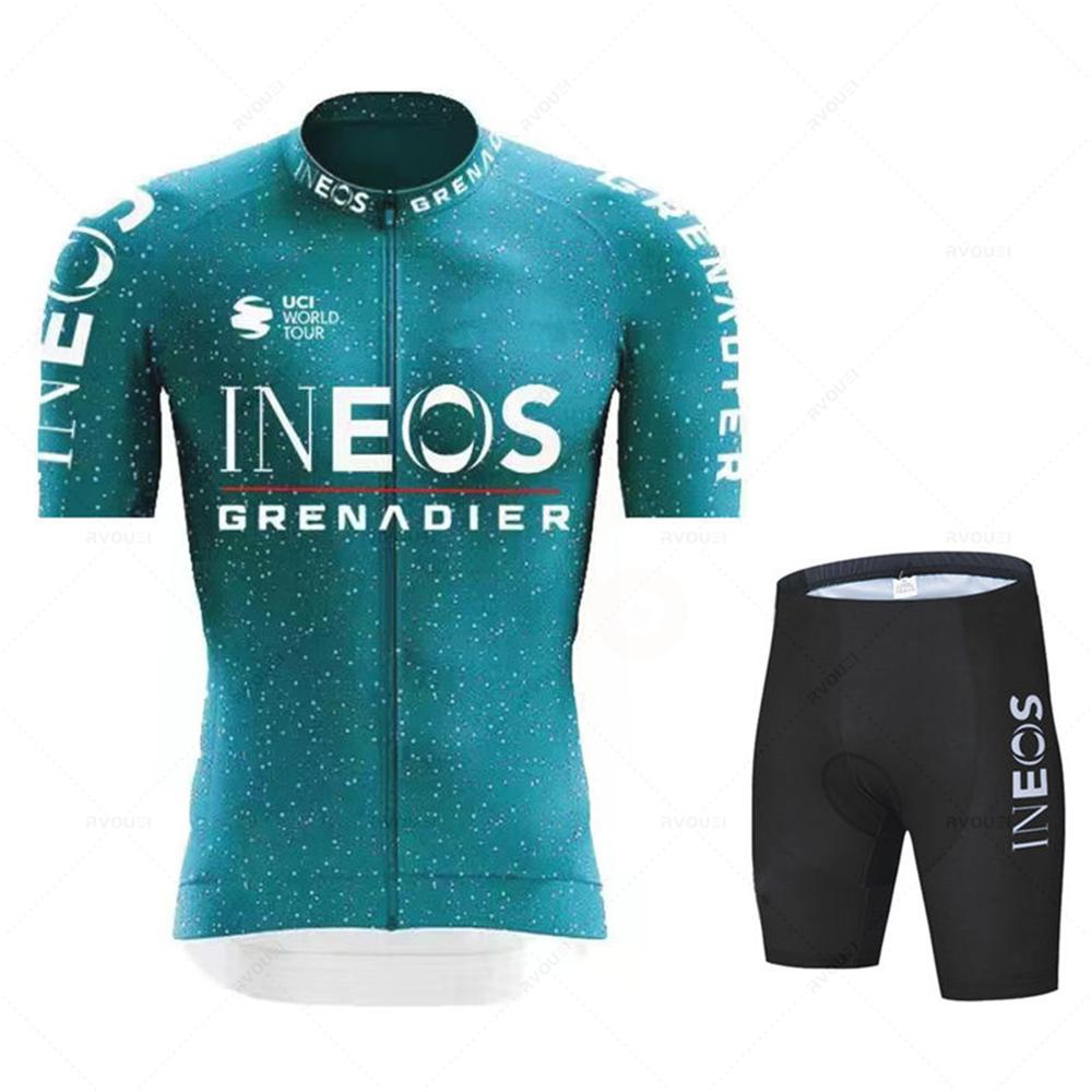 INEOS New Cycling Kit Summer Racing Bicycle Clothes Suit Quick-Dry Bicicletas Jersey Set MTB Uniform Bike Clothing Ropa Ciclismo