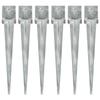 Day and Night - Day and Night Ground Spikes 6 Pcs Silver Galvanized Steel 14x14x91 Cm