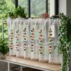 Kitchen Balcony Curtains Half Window Sheer Curtains Four Color Branch Embroidered Rod Pocket