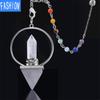 Chakra Beads Natural Gas Pyramid Pendant Pendulum