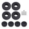 RC Car Tires Enhanced Stability Abrasion Proof RC Plastic Tyre Set with Wheel Hub for Axial SCX24 1/