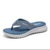 Fashion GKTINOO Summer Fashion Simple Flip Flops Women Wedge Clip Toe Shoes Leisure Slides Blue Lightweight Comfortable Waterproof