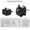 Ultra-Quiet Fountain Pump Submersible Ponds Fountains Fish Tank Filter Pump  Fish Pond Aquarium