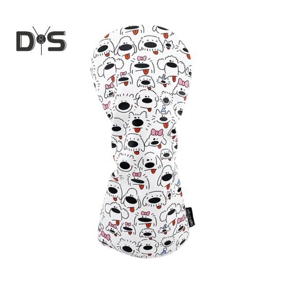 Чехол для клюшек для гольфа, защитный чехол для клюшек Fairway Woods Hybrids, чехол для клюшек для гольфа с изображением мультяшного щенка