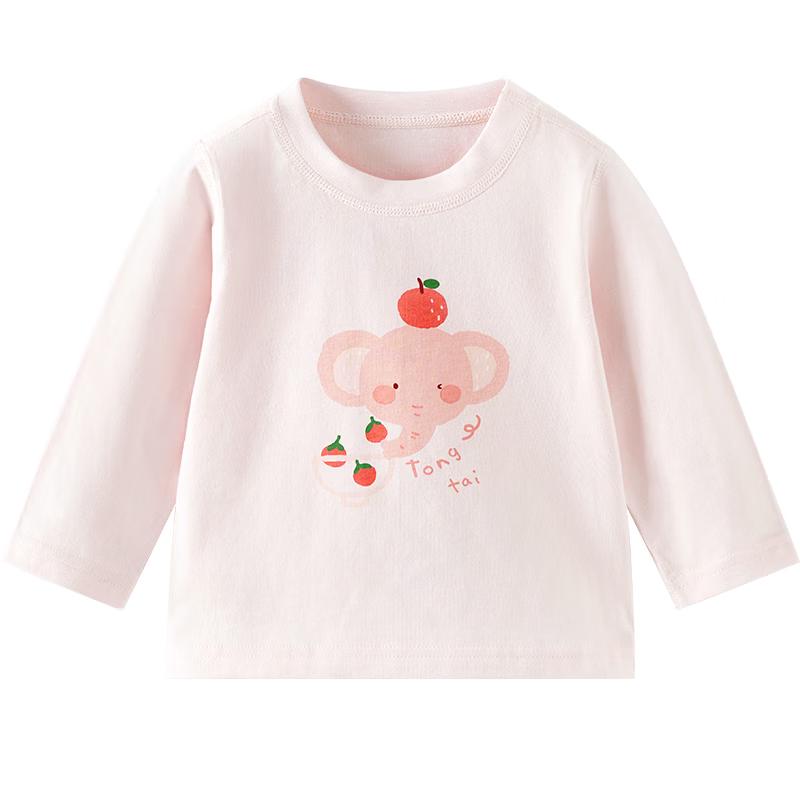 TONGTAI Baby Pure Cotton Long Sleeve Pullover T-Shirt