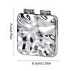 Foldable Plating Makeup Mirror Mini Square Vanity Mirror Portable Hand Mirror Double-sided Compact Mirror Pocket Cosmetic Mirror