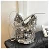 Sequin Chain Bucket Bag Large Capacity Messenger Bags Creative Shoulder Crossbody Bag