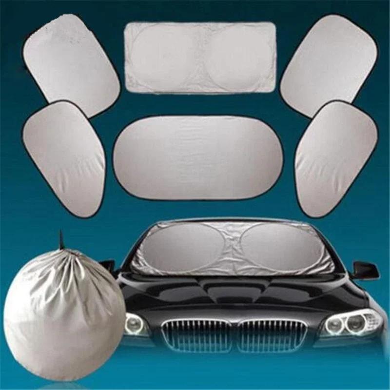 6pcs Universal Car Sunshade Front And Rear Windshields Privacy Windows Sun Protection Thermal Insulation Sunshades Car Accessories