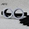 Soft Knitted Fabric Hat 3Pcs Halloween Costume Accessories, Yellow Steampunk Goggles Long Wear Cosplay Gloves Adults Party Set for Men Women Immersive