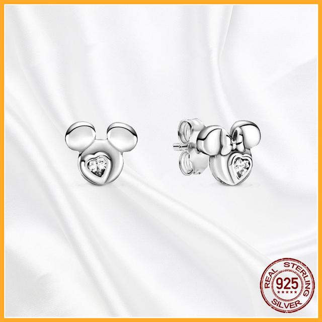 Аутентичные серьги-гвоздики из стерлингового серебра 925 пробы Plata De Ley, модные серьги-гвоздики для женщин, оригинальные сверкающие Pav Day, специальный подарок