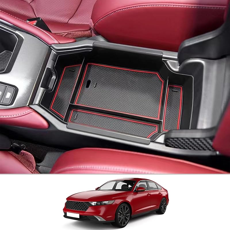 CDEFG 2024 2025 Accord Center Console Accessory Organizer For -2025 Honda Accord Sport EX-L L Touring LX EX Middle Console Tray Armrest Storage Box