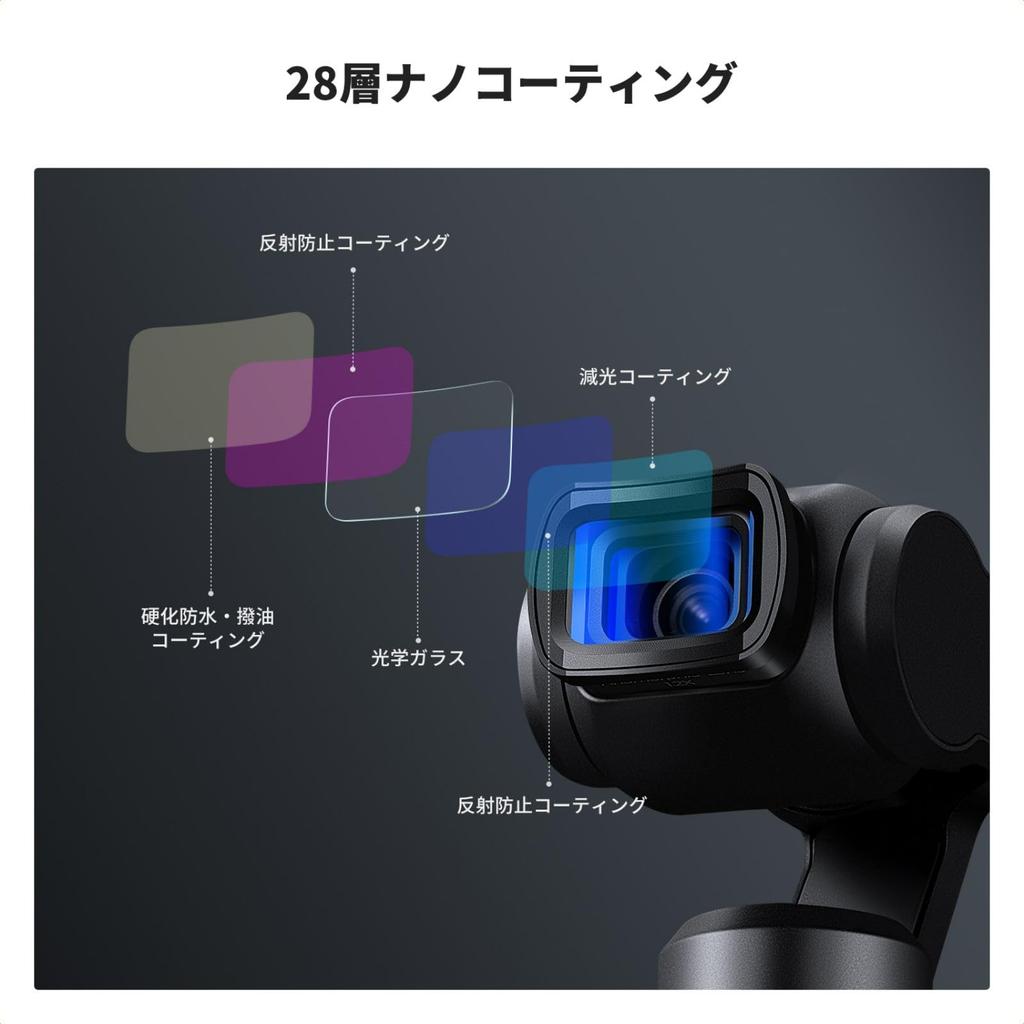 Concept Lens Filter Set for DJI OSMO Pocket 3 Lens Anamorphic with Magnetic Detachable Easy AGC Optical Glass with Nano Waterproof and K&F (Wide-Angle