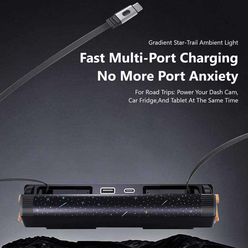 Starlight Center Console USB Hub for Tesla Model 3 Highland/Y Juniper/Y L Intelligent Retractable Magnetic 65W Fast Charger Dock