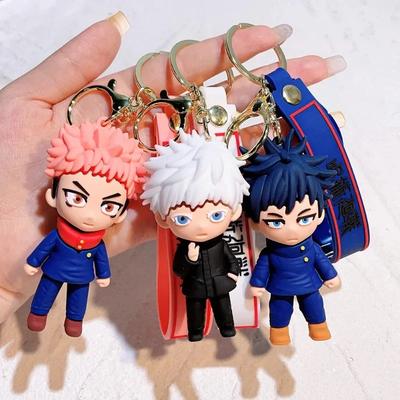 Ключница-брелок Jujutsu Kaisen Чиби Годжо Сатору Итадори Юдзи Индивидуальные брелки Мультяшные Забавные Украшения Подарок для Друзей Брелок Аниме