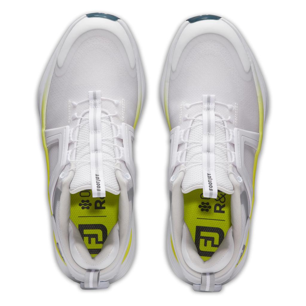 Женские туфли для гольфа FootJoy Hyperflex BOA 3E, бело-желтые, 22,5 см,
