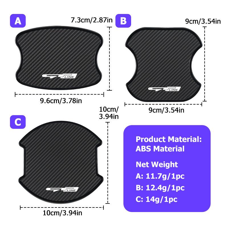 ABCDFZ 1 Car Door Handle Bowl Protective Sticker Doors Handle Anti-collision Strip For KIA Rio K5 K2 Sportage Ceed Sorento Picanto