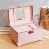 urecity Makeup Cosmetic Makeup Storage Case with Large for Business and Portable Makeup Large Cosmetic Box Box, Storage, Mirror, Capacity, Trips,