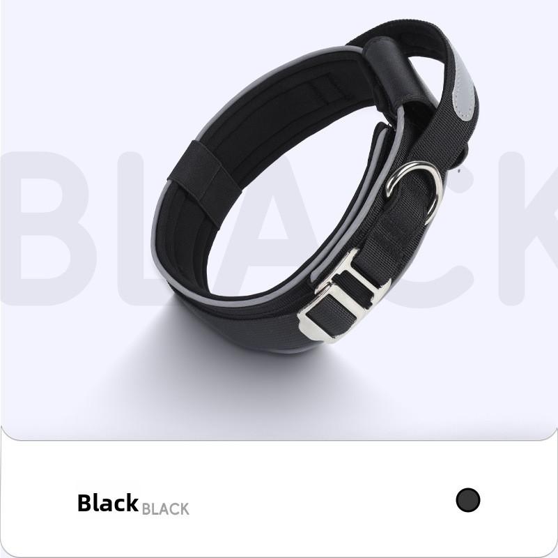 Тактический ошейник для собаки Взрывозащищенный Ручной Регулируемый Светоотражающий Ошейник на шею для питомца Нейлоновый ошейник для средних и крупных собак