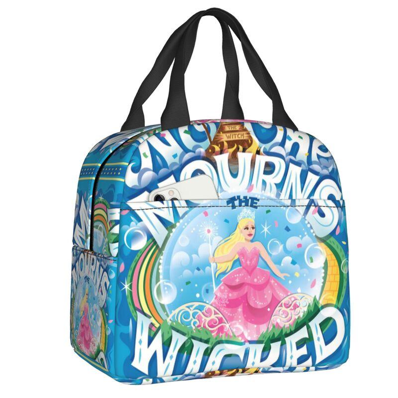 Custom W-Wickeds Magic Thermal Insulated Lunch Bags Women American Resuable Lunch Tote for Work School Travel Storage Food Box