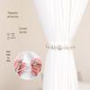 Exquisite Pearl Magnetic Curtain Tiebacks - No-Drill Buckles & Tie Ropes