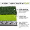 Artificial Grass Dog Pee Pads with Tray Anti-Splash Dog Potty Pan Fake Grass Turf Pet Toilet for Puppy Indoor Outdoor Potty Training