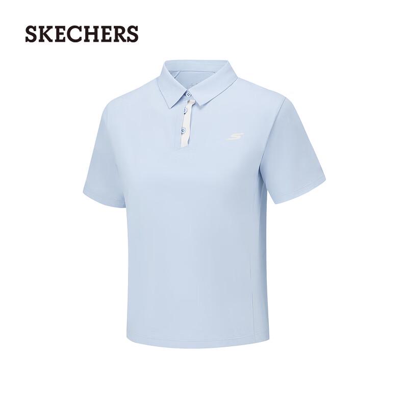 Skechers Женская удобная вязаная футболка-поло с коротким рукавом P226W009