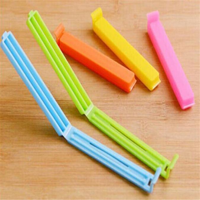 6 Pcs Food Sealing Clamp Sealing Clip Fresh Bags Sealed Bags Clip Plastic Bag Sealer Creative Food Closure