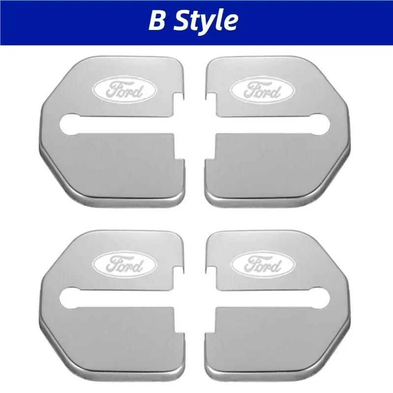 snpwz4 4Pcs Car Door Lock Logo Cover Decals for Ford Fiesta Focus Kuga Explorer Mondeo S-MAX Edge Taurus Territory Escort Escape