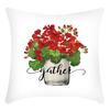 Fashionable Spring Flower Spring Elements Pillow Cover Linen Flower Cushion Pillow Cover