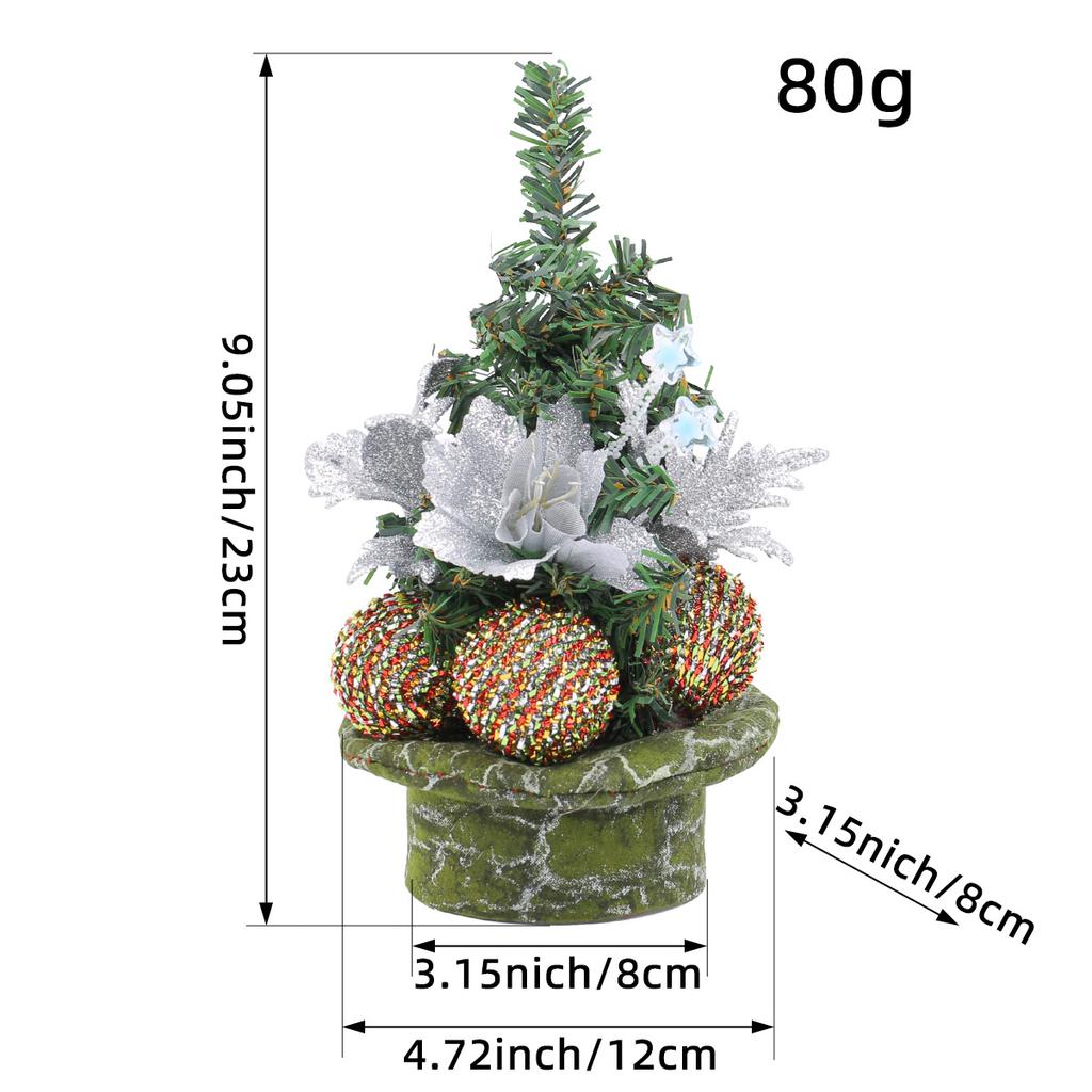 New Mini Christmas Ball Pine Needle Tree Ornament Christmas Desktop Simulation Christmas Tree Decorations Small Gifts