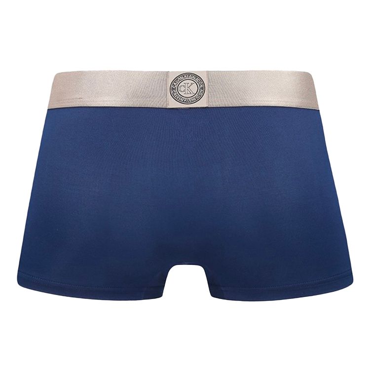 Calvin Klein Блестящие гладкие дышащие трусы-боксеры с защитой от натирания, мужские трусы-боксеры, темно-синие, NB2540-DYC