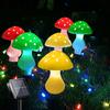 Solar-Powered Mushroom Fairy Lights, String Lights with LED Recessed Lights for Outdoor Garden Decoration, Illumination Lights with Solar Panel,