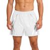 Mens Waterproof Swim Trunks Pockets Color Blocking Stripes Elastic Waistband Athletic Bottoms