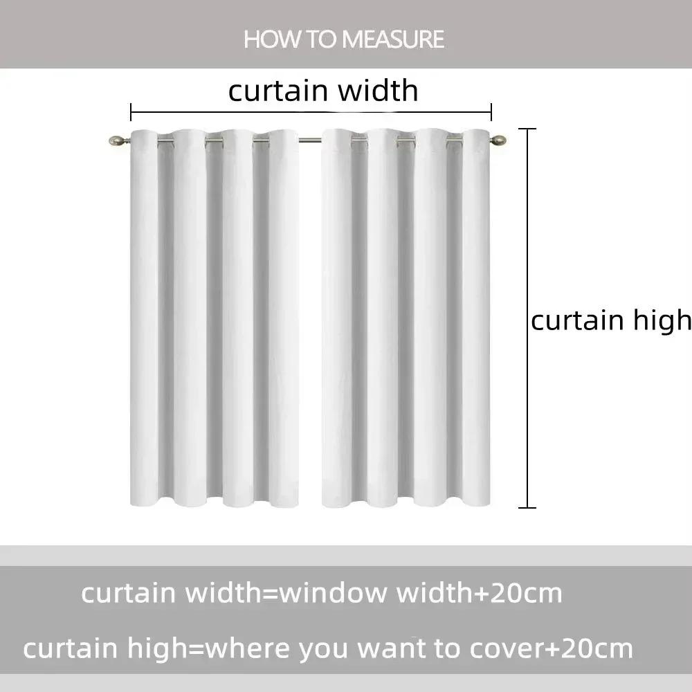 Curtains for Living Room Curtain Chiikawaes Home Interior Curtains 2 Pieces Halloween Decoration Shades Tulle for Bedroom Camera