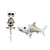 Набор из 2 фигурок скелета удильщика, смоляные украшения, настенный готический декор для интерьера или тематики аквариумов