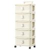 Rabbit Trolley: Multi-layer Cart with Wheels and Drawer for Children's Books and Storage