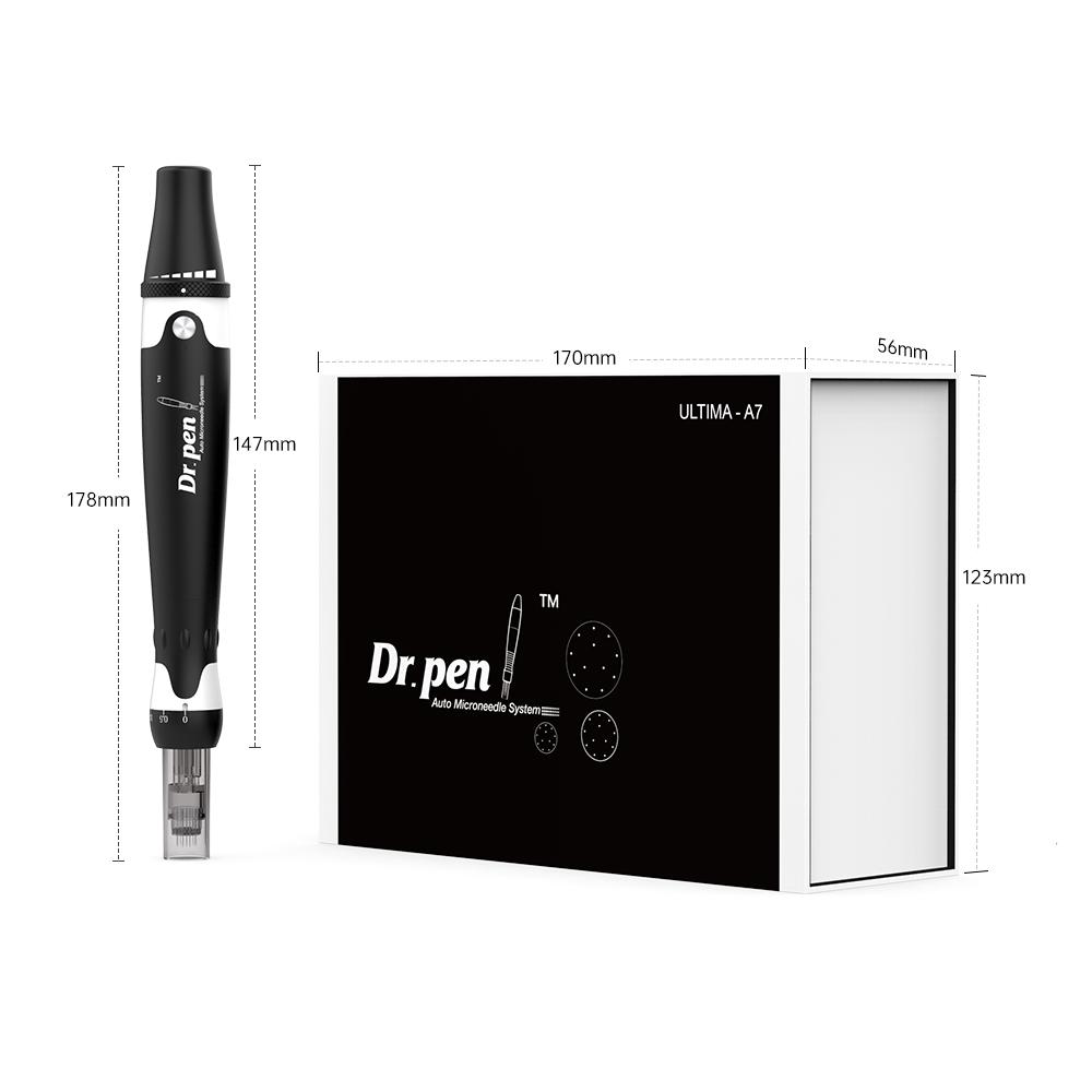 Доктор. Ручка A7 Профессиональная ручка с микроиглами с 12 шт. картриджами Derma Rolling Микроигольная терапевтическая система Уход за кожей Инструмент для красоты